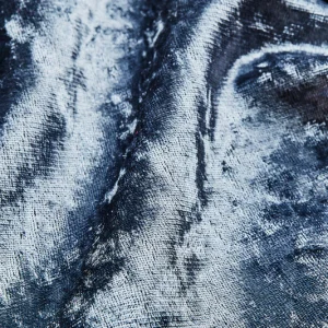 Crushed Velvet Denim Blue
